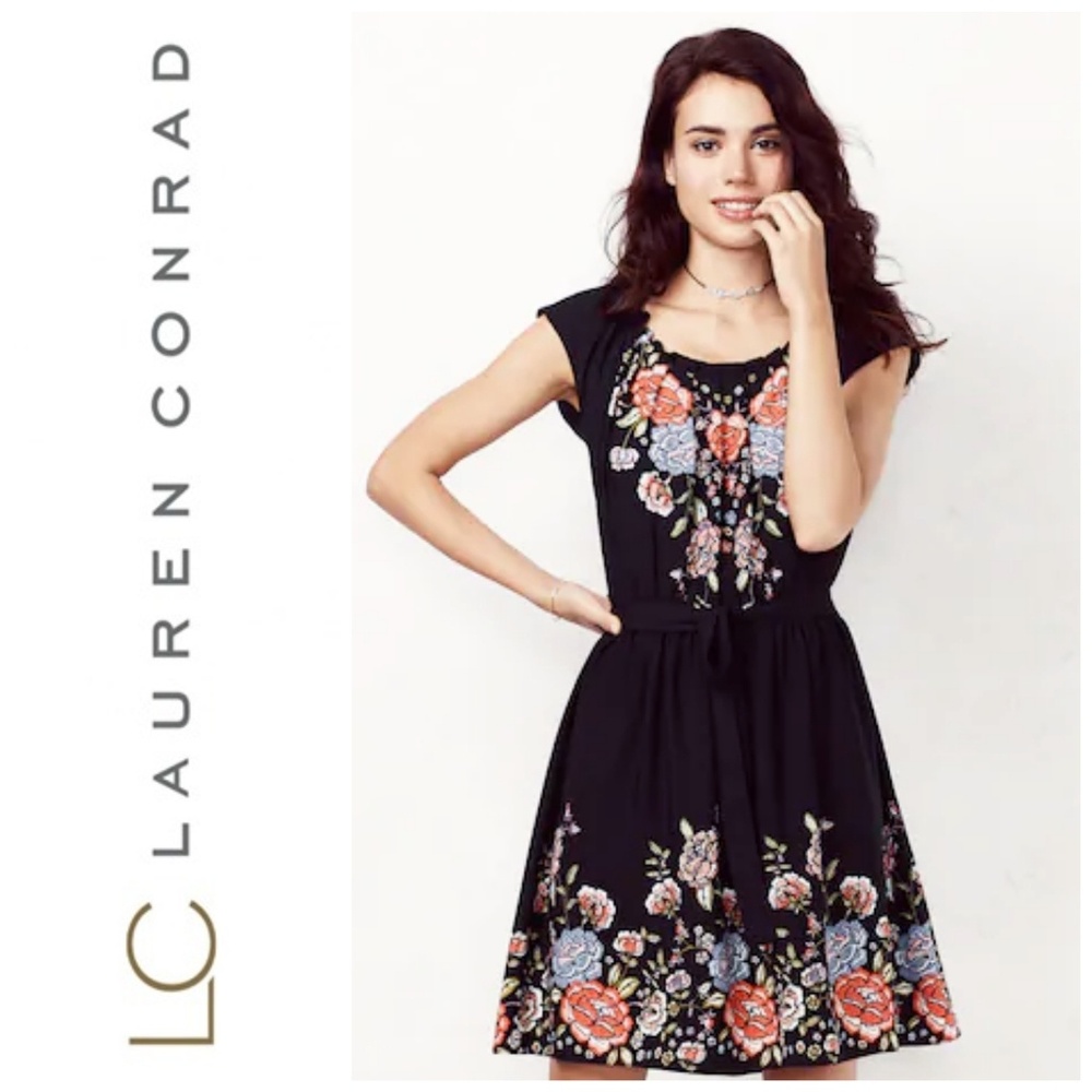 Lauren Conrad Gorgeous Pleated Floral Dress